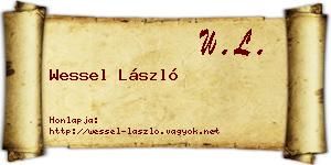 Wessel László névjegykártya
